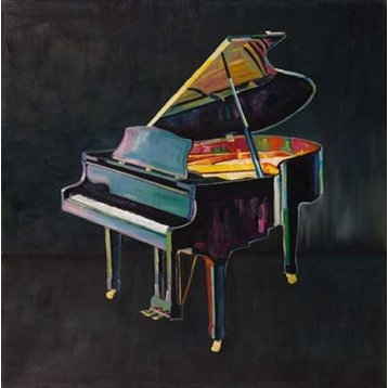 "Colorful Realistic Piano" Poster Print by Atelier B Art Studio, 12"x12"