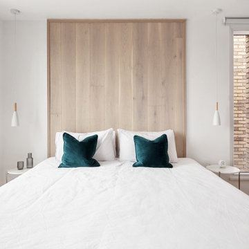 Charming Guest Bedroom with Scandinavian Elegance in Barnet, London - Wooden pan