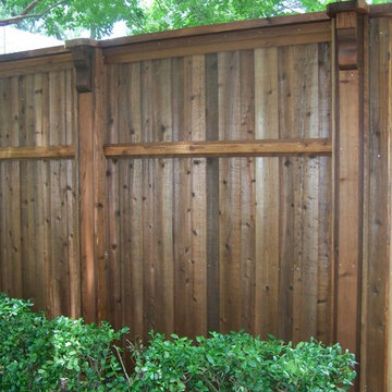 Decorative Font Board on Board Cedar Fence