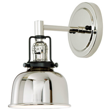 Uptown 1-Light Murphy Wall Sconce, Polished Nickel