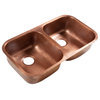 Orwell Copper 32" Double Bowl Undermount Kitchen Sink