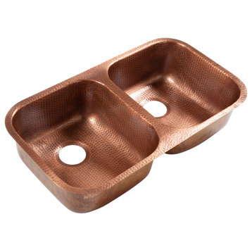 Orwell Copper 32" Double Bowl Undermount Kitchen Sink