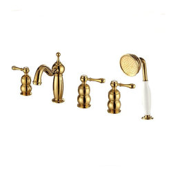 Rennes 5 Piece Bathtub Faucet with Handshower - Bathtub Faucets