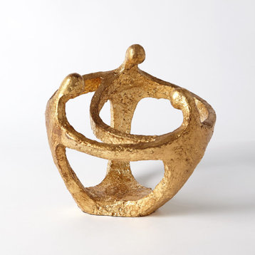 Circle of Family Sculpture, Gold Leaf