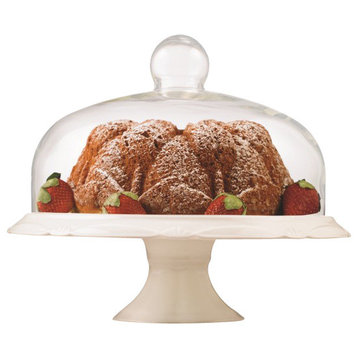 Brilliant, Bianco Pedestal Cake Plate And Dome, 30.5Cm