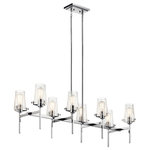 Kichler - Linear Chandelier 8-Light - This Alton(TM) 8-light linear chandelier in Polished Chrome combines industrial-era detailing and soft modern style. While its in.nuts & boltin. hardware accents create a look that works in both traditional or modern d�cors. in.,