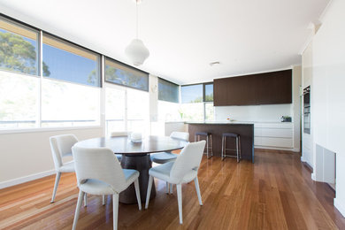 Photo of a contemporary home design in Melbourne.