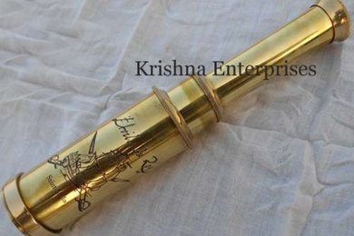 Polish Nautical Brass Telescope