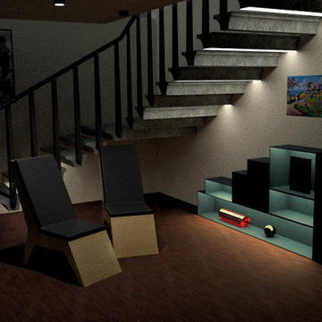 Arredo zona lettura digitale