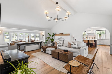 Example of a minimalist living room design in Orange County