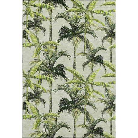 Addison Premium Washable Mayfield AMF205 Green 5' x 7'6" Rug