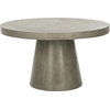 Safavieh Delfia Modern Concrete Round 27.56" Coffee Table Indoor/Outdoor