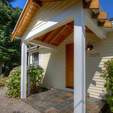 Before and After; Porch Woodstock Neighborhood, Portland