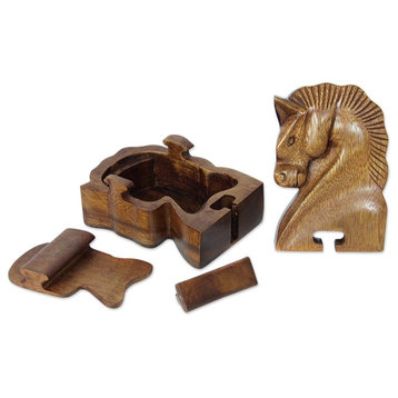 Sumba Horse Wood Puzzle Box