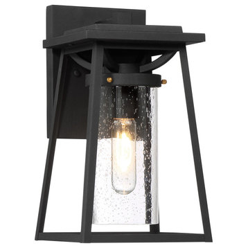 The Great Outdoors 72712 Lanister Court 1 Light 13" Tall Outdoor - Black / Gold
