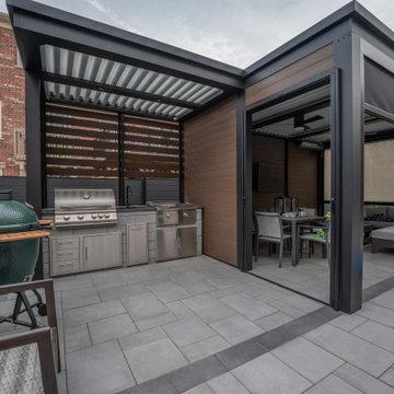 Backyard Transformation | Cabana, Outdoor Kitchen & Privacy Fence