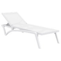 Compamia Pacific Sling Chaise Lounges, Set of 2, White