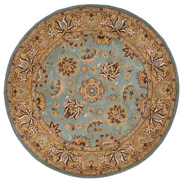 Safavieh Heritage hg958a Blue, Gold Area Rug, 6'x6' Round