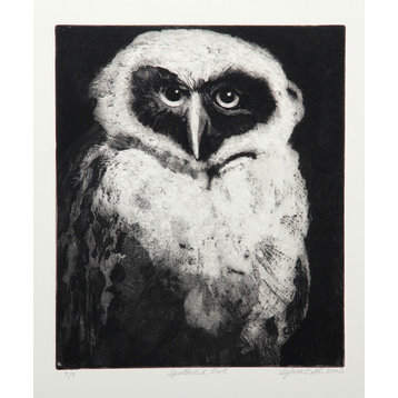 Sylvia Roth "Spectacled Owl" Etching