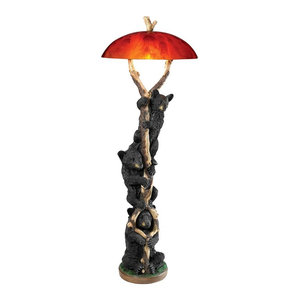Setting Sun Black Bear Floor Lamp Traditional Floor Lamps By