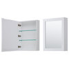 Daria 80" Double Vanity, White, Top, Medicine Cabinets, Brushed Gold Trim