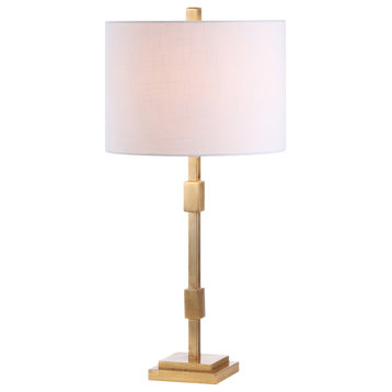 Windsor 29" Metal LED Table Lamp, Gold Leaf