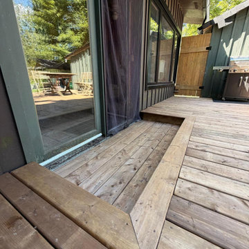 Custom Pressure-Treated Backyard Deck in Barrie, Ontario