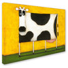 Daniel Patrick Kessler 'Yellow Cow' Canvas Art, 47x35