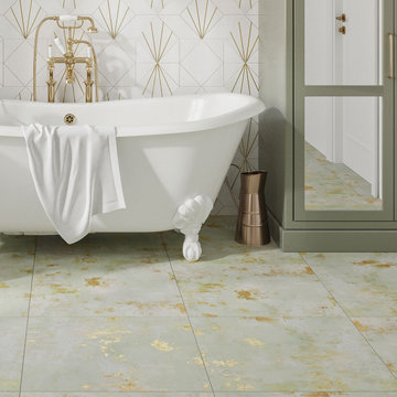Gilded Age Green Porcelain Tile 24x24