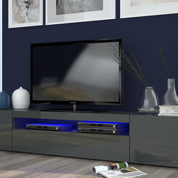Italian TV Stand DURI-79 Anthracite - $645 - Entertainment Centers And Tv Stands