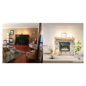 Fireplace - before & after