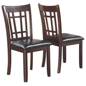 Coaster Lavon Wood Dining Chairs with Padded Seat in Espresso