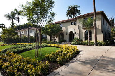 Mediterranean exterior home idea in Los Angeles