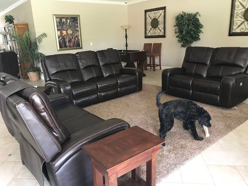 Two Reclining Sofas Placement End, Sofa With 2 Recliners And Chaise Lounge