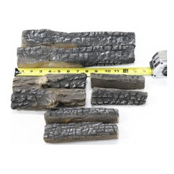 Ceramic Fireplace Wood Log Set &ndash; 8pcs - Fireplace Accessories