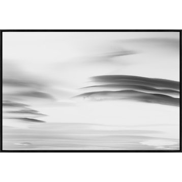 54x36 Lenticular Clouds XIV, Framed Artwork, Black