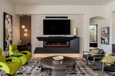 Example of a minimalist living room design in Phoenix