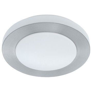 Eglo 93287A Carpi-1 1 Light LED 11.75"W Flush Mount Ceiling - Brushed Aluminum