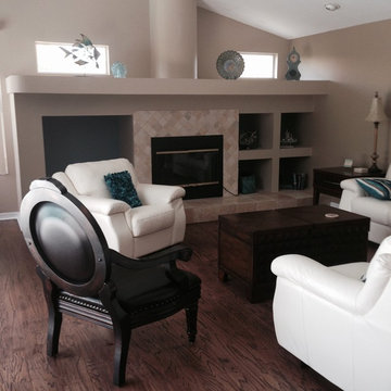 BEFORE. Room needed to be finished. Accessories re-appointed.
