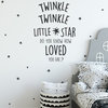 Twinkle Twinkle Little Star Wall Decal, Black