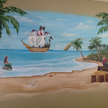 Pirate and Mermaid Beach Mural