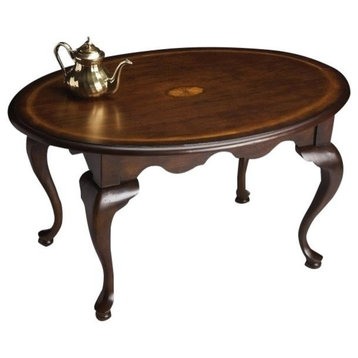 Beaumont Lane Oval Coffee Table in Plantation Cherry