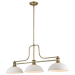Z-Lite - Melange 3-Light Chandelier, Heritage Brass With Matte Opal Glass - The perfect combination of classic and contemporary style this three-light ceiling light is stylishly eye-catching. Warm heritage brass creates a radiant glow with a hint of sleek softness.&nbsp