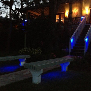 Kimbrough - Deck lighting using low voltage lighted post caps.