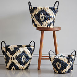 Set of 3 Woven Baskets - Storage Baskets