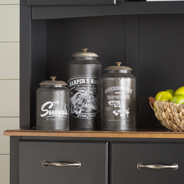 Imax Worldwide Darby Metal Canister - Set of 3
