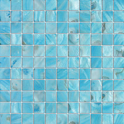 Sky Blue Mother of Pearl Mosaic Tiles - Home Accessories & Decor