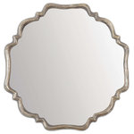 Uttermost - Uttermost Valentia Silver Mirror - This Shapely Mirror Features A Frame With A Plated  Oxidized Silver Finish And A Rust Gray Wash