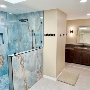 Tub to Shower Conversion in a Belle Isle Primary Bathroom