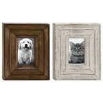 The Novogratz - Vintage Brown Mango Wood Photo Frame 23744 - Make every moment last a lifetime with our elegant photo frame, place it on a mantle, table or on your dresser and put your memories on display. This item ships in 1 carton. Includes two square wooden photo frames. Mango wood photo frame makes a great gift for any occasion. Easel stand backing with secure hook for stability; nails and screws are not included. Suitable for indoor use only. Made in India. Each photo frame can hold 1 picture with 4" x 6" frame opening and easel stand. This photo frame comes as a set of 2. Vintage style.